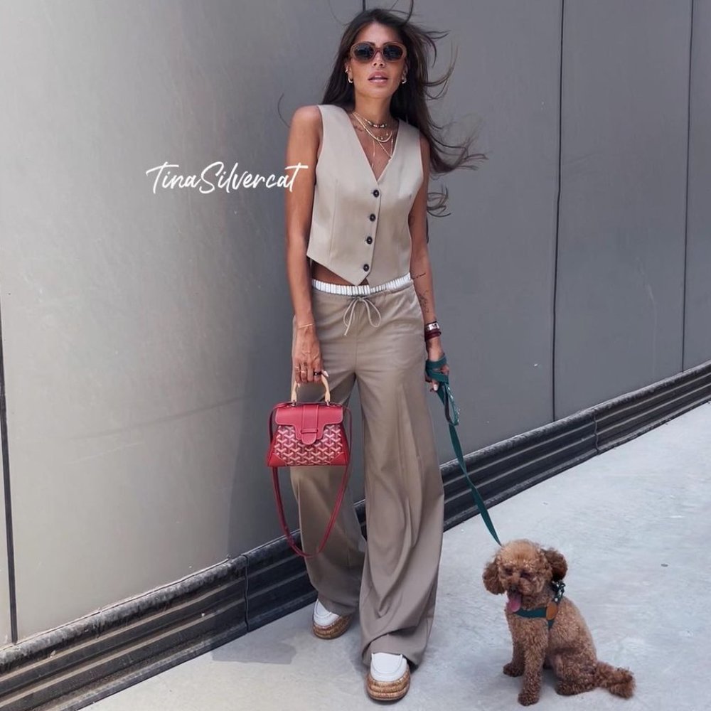 BLOGGER'S FAVE! Zara 2 Piece Combo Boxer Pants And Tailored Vest Set NWT